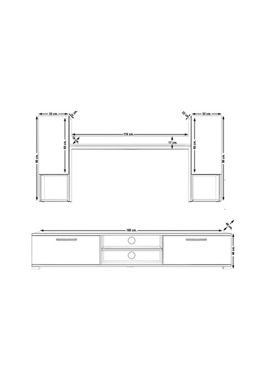 Decoraktiv Eko 5da Mdf Dvd Tv Ünitesi Tv Sehpası Ceviz