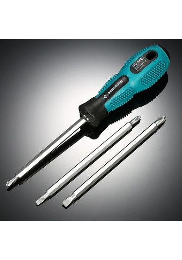 Konesam Penggong Elektrikçi Tornavida Seti 3'lü Çift Uçlu Philips/düz Manyetik Uçlu, Ergonomik Sap, Çelik Malzeme, Taşıma Çantası İçeren Tamir Aracı
