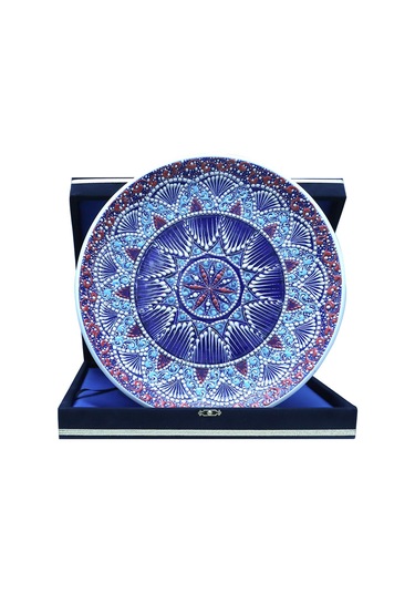 E38 El İşçiliği Çini Tabak - 30 Cm - 6518