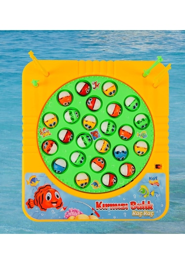 Pilli Balık Tutma Oyunu 24 Balık 4 Oltalı Müzikli Kırmızı Balık