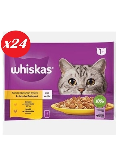 Whiskas Tavuklu Ve Hindili Yet. Kedi Maması 4x85gr Set 24'lü