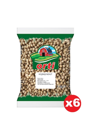 Orti Koçbaşı Nohut 1 Kg. x 6 Adet