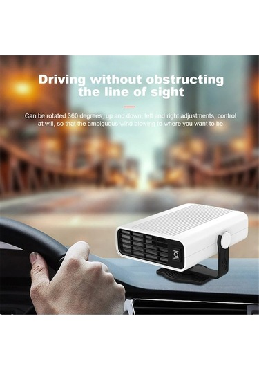 Novahub 12v 120w Araç Isıtıcı, Taşınabilir Cam Silecek, Hızlı Isıtma, Buz Çözme, Sis Giderici, Kış Isıtıcısı, 360 Dönme