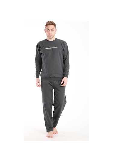 Erkek Baskılı Eşofman Takımı Tampap Invisible - 524218591 Füme
