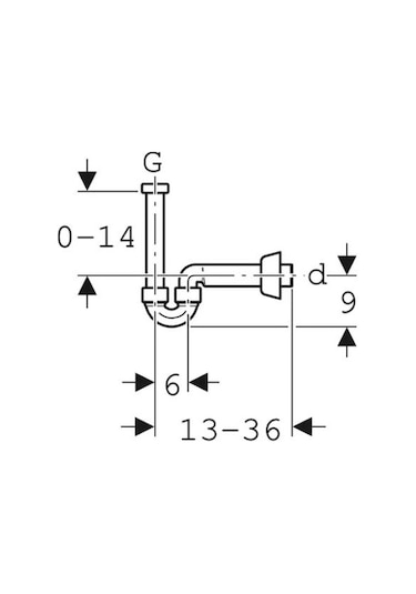 Geberit Lavabo Sifonu U Tipi Parlak Krom 151.105.21.1