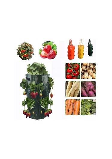 Suofeng Evde Kullanım İçin Pratik 3 Galon Asma Çiçek Torbası - Yüksek Dayanıklı Pe Malzeme, 2 Kulplu, Yeşil/turuncu/sarı Seçenekli