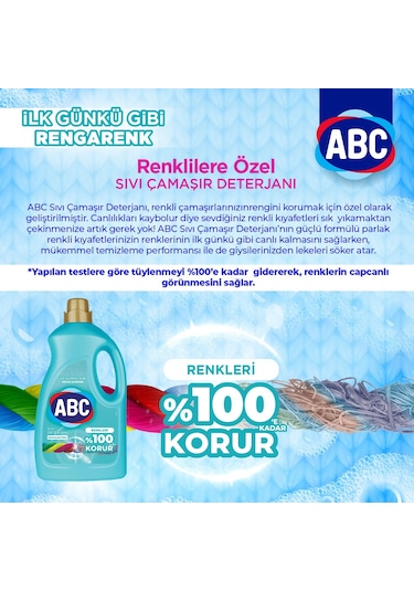 ABC Renklilere Özel Sıvı Deterjan 2.7 lt