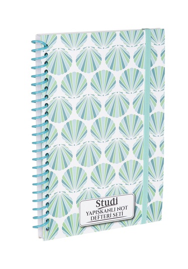 Yapışkanlı Not Defteri Seti - İnci Kabuğu Desen