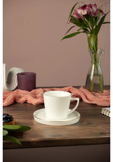 Korall Porselen Hediye Çay Seti 226 Ml Grace 243502724 Beyaz