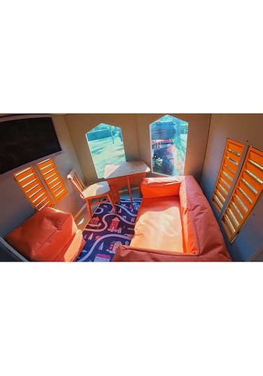 Mandu Ahşap Çocuk Tinyhouse Oyun Evi Çok Renkli