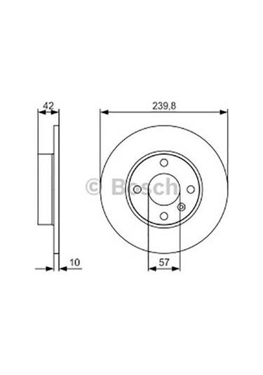 Opel Astra H 1.3cdtı 2005-2010 Bosch Arka Disk 240mm 4 Bijon 2 Adet