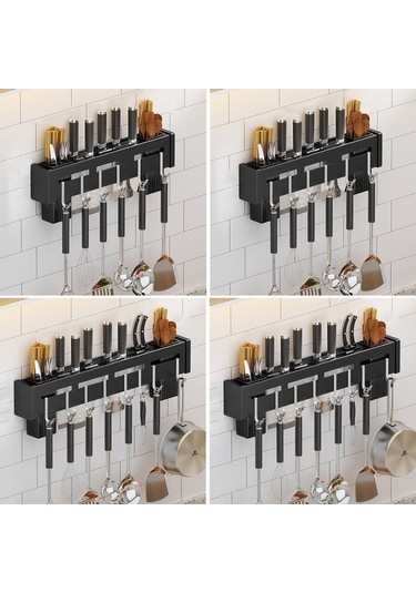 Ganzhoushop Tutucu, Sones Renk:siyah Raf Mutfak Monte Duvara Sabitleme Çubukları 30cm Ek Diğer