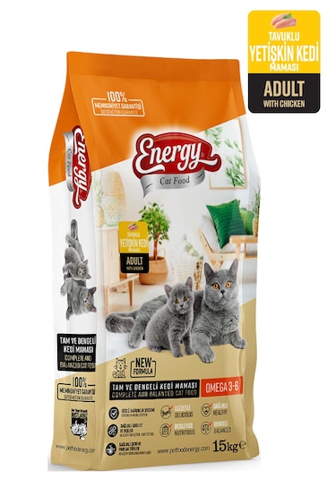 Energy Tavuk Etli Yetişkin Kedi Maması 2 x 15 KG