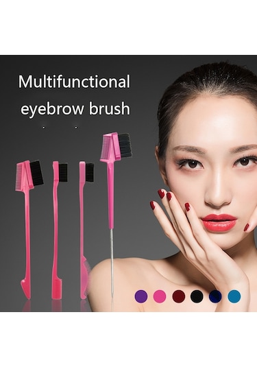 Sones Adet Kaş Fırçası Kirpik Tarağı Seti Saç Çizgisi Tarağı Kaş Düzeltme Aracı B