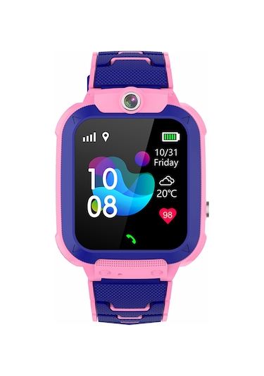 Leezsing Çocuklar İçin Akıllı Saat: Lbs Takip, Sos Çağrı, Ip67 Su Geçirmez, Pembe Q12 Modeli Çok Renkli