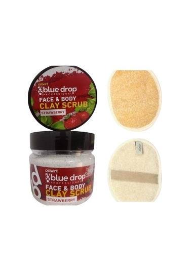 Ostwint Blue Drop Çilek Özlü Killi Yüz ve Vücut Peeling 480 ML + La Perla Kabak Yüz ve Vücut Pedi