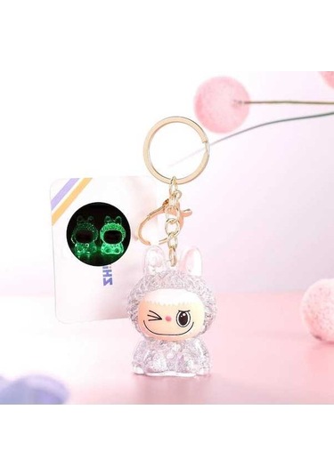 Novahub Sevimli Labubu Koyun Anahtarlık Kız Sırt Çantası Kolye Araba Pembe L112lbb