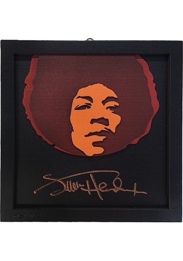 Jimi Hendrix Ahşap Duvar Panosu