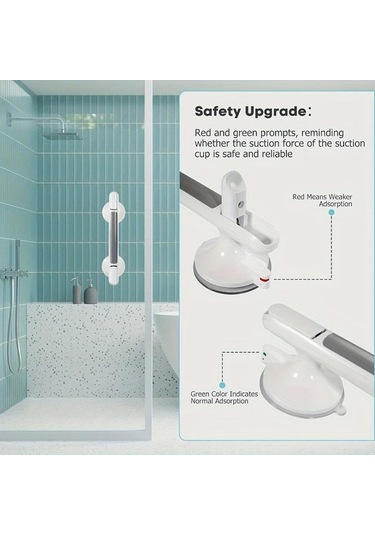 Dashanshop Delmemece Tutamak Beyaz Ağır Hizmat Tipi Banyo Duş Tutacak Beyaz