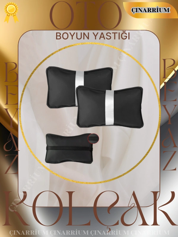 Alfa Romeo Spider 939 2006-2010 Oto Koltuk Beyaz Şerit Boyun Yastığı 2 Adet