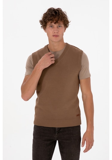 U.s. Polo Assn. Erkek Vizon Süveter 50318158-vr052 Vizon