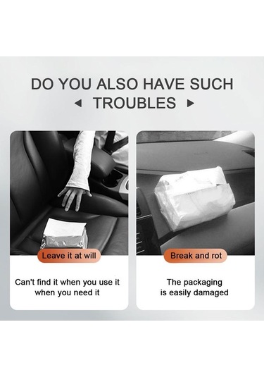 Seametal Araba Doku Kutusu Karbon Fiber Araba Güneşlik Asılı Tutucu Saklama Kutusu Siyah