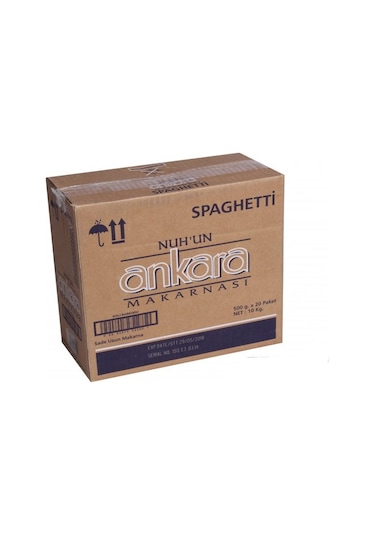Nuh'un Ankara Makarnası Klasik Spagetti Makarna 20 x 500 G