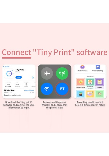 X15 Mini Termal Yazıcı Yanlış Soru Yazdırma 200 Dpı Bluetooth Cep Yazıcısı, Standart Sürüm