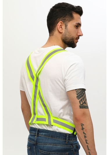 Uniprom Yüksek Görünürlüklü Reflektörlü Ikaz Yeleği, Motorsiklet Motor Bisiklet Scooter Yeleği Neon Sarı