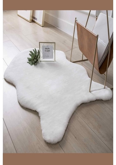 Mariesse Home Peluş Post Halı Dekoratif Post Görünümlü Peluş Halı