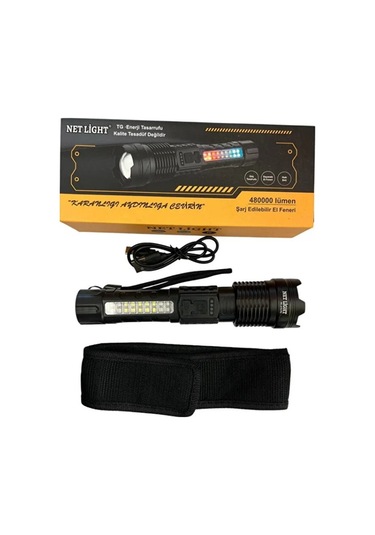 Çakarlı Polis Feneri Uzun Menzil 48000 Lümen