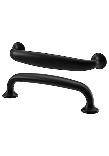 Ikea Eneryda Kulp Siyah Ve Krom Kaplama, 112 Mm, 2 Adet Siyah