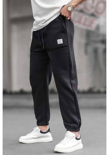 Madmext Siyah Cep Detaylı Erkek Basic Eşofman Altı 6522-siyah Siyah