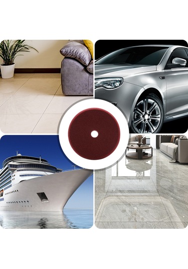 Maiyame 6 İnç Otomobil Ve Yat Cilası Süngeri - Orta Çizik Ve Oksit Giderme - Kırmızı