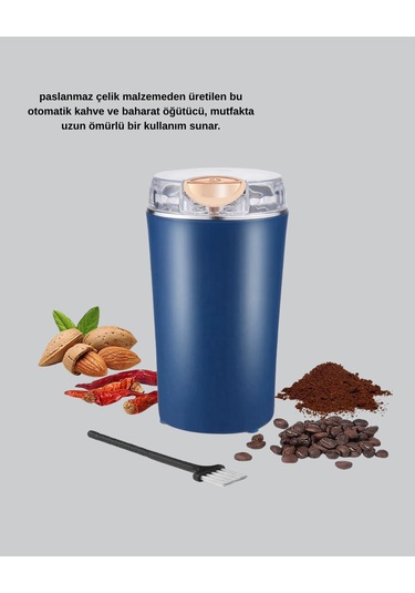 Elektrikli Kahve Ve Baharat Öğütücü Güçlü Motor, Paslanmaz Çeli Renkli
