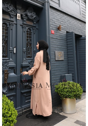 Kadın Bej Aerobin Uzun Önü Yarım Fermuarlı İkili Takım T1223 Bej