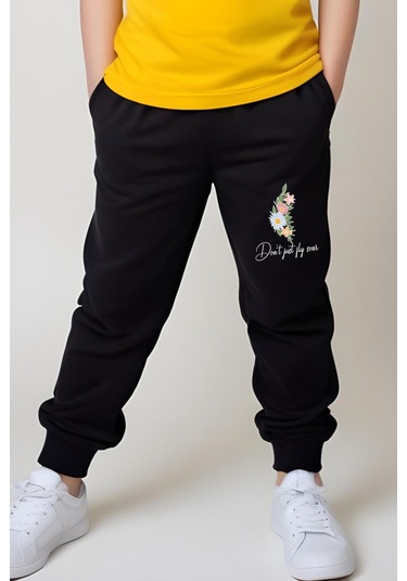 Don't Just Fly Baskılı Kız Çocuk Tişört Ve Eşofman Alt-üst Takım Sarı