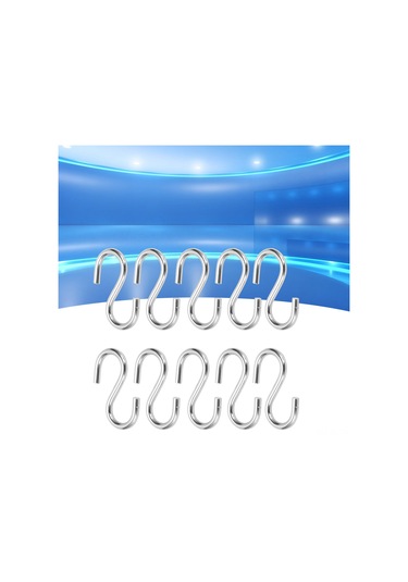 Hombey 10 Adet 304 Paslanmaz Çelik M4 S Kanca - Dayanıklı, Pas Koruyucu, 12kg Yük Kapasitesi