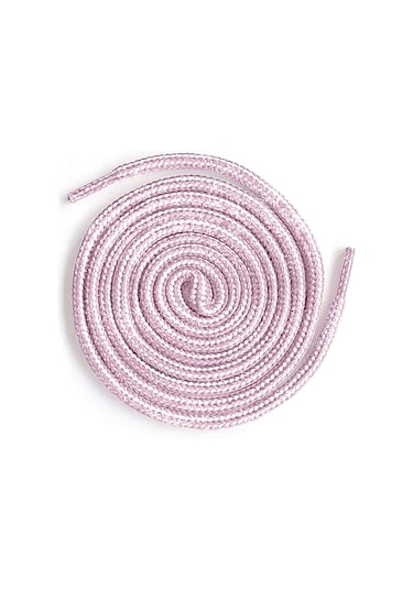 Hapshoe Pembe Beyaz Simli 5 Mm Yuvarlak Bot Bağcığı