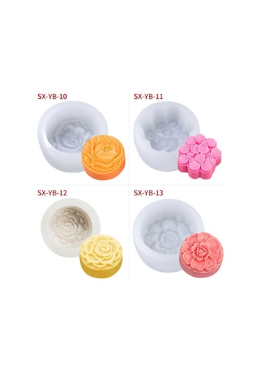 Silikon Ay Kek Kalıpları Çiçek Şekilli Ay Kek Dekorasyon0005 Diğer