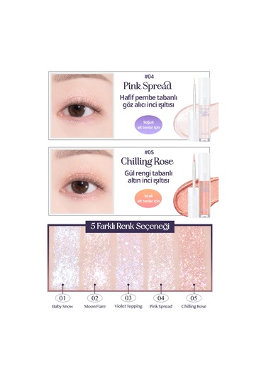 Clio Moon Glass Liquid Glitter Sweet Cloud 01 Baby Snow