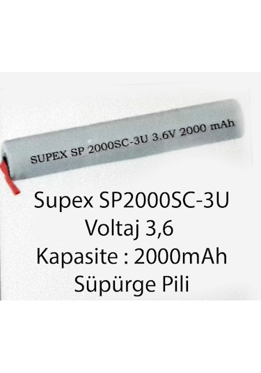 Supex Sp2000Sc-3U Şarj Edilebilen Süperge Pili 2000 Mah