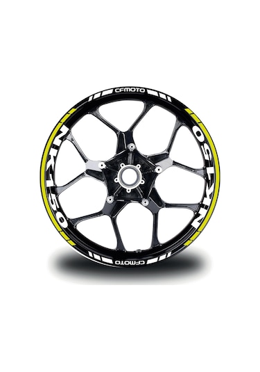 Cfmoto 150nk Takım Jant Sticker Etiket Modeli Neon Sarı Renk