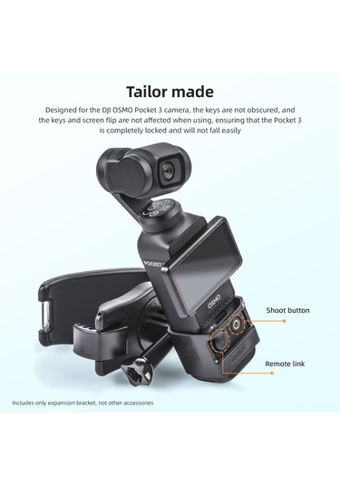 Ranyeek Startrc Abs Kamera Genişletme Ayağı 1/4" Vida Deligi İle Djı Osmo Pocket 3 Uyumlu 1132090