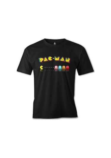 Pac-Man - Enemy Siyah Erkek Tshirt