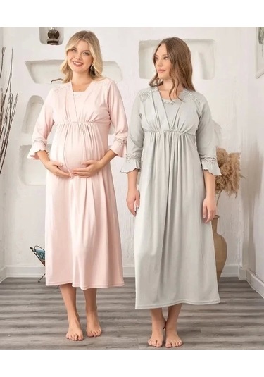 Bone 5904 Kadın Lohusa Melissa Spor Gecelik Yeşil