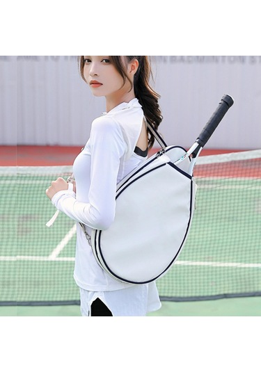 Suntek Tenis Çantası Taşınabilir Çok Beyaz-mavi-kenarlar