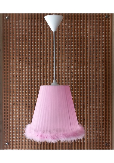 N-45 Pembe Organze Yatak Odası Çocuk Ve Bebek Odası Avize Pembe Pembe