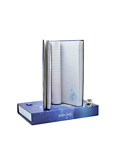 Kilitli Kutulu Ajanda Günlük Not Hatıra Defteri Notebook Good Night Mor