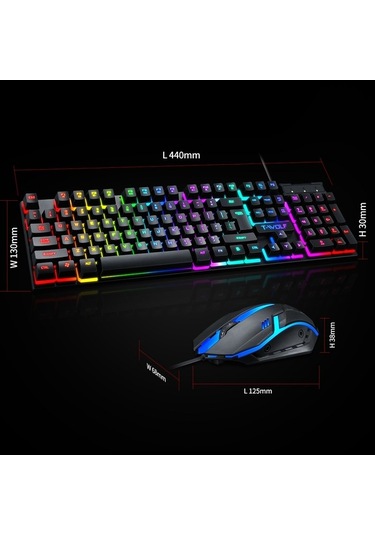 Didadodo Tf200 Usb Kablolu Oyun Klavyesi Ve Fare Seti Optik